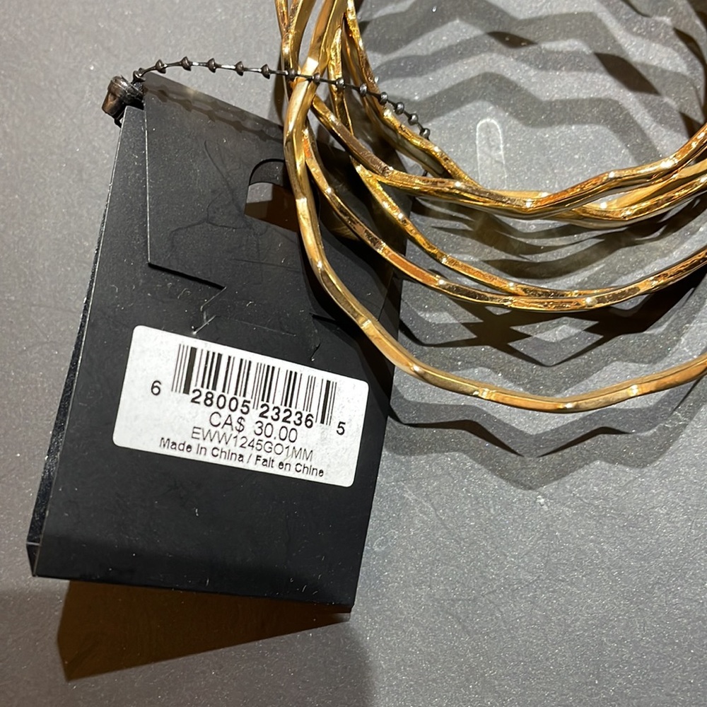 Expression gold bangles set - Picture 2 of 5